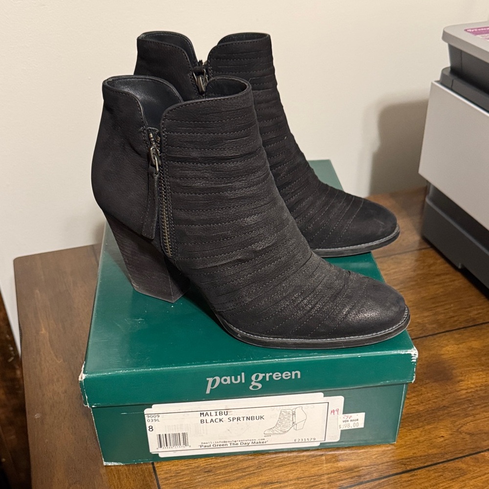 Paul Green Malibu Black Ankle Boots for Women